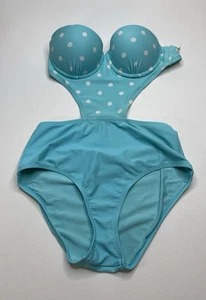 Damen Badeanzug Holly Aqua Einteiler 34B Polka Dots - Bild 1 von 5
