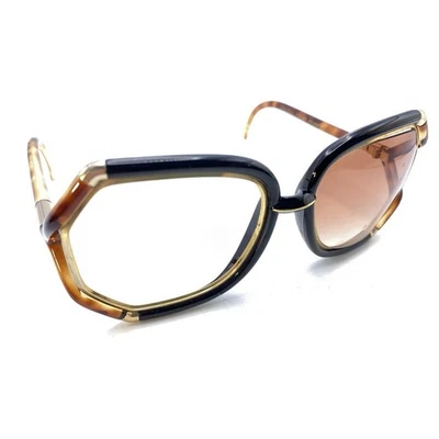 Ted Lapidus Vintage Marrón Gran Tamaño Cuadrado Gafas de Sol Francia Diseñador Retro Mujeres Foto 1 de 4