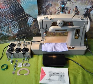 Singer 401 G Automatik Nähmaschine Einwandfrei Funktionierende Sehr Gut - Bild 1 von 13