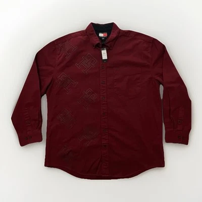 Tommy Hilfiger X Anthony Ramos Shirt Men's XXL Red Monogram Button Down NWT - Image 1 of 4