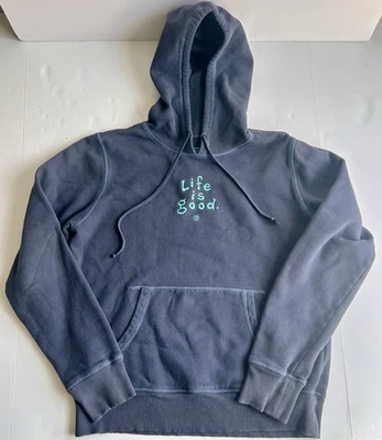 Толстовка женская Life Is Good с капюшоном вышитая полуоблегающая размер средний - Изображение 1 из 4
