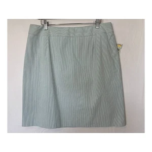 NEU Vintage Talbots Nadelstreifen Bleistiftrock Damengröße 16 Zierlich Stretch blau weiß - Bild 1 von 7