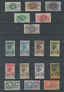 SENEGAL FRENCH COLONIES USED SET SC#57-72 1906 PALM FAIDHERBE BALLAY LOT(SE 380) - Picture 1 of 1