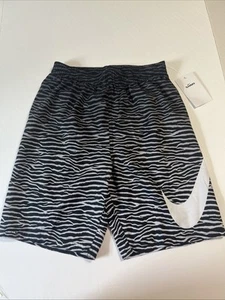 [NWT] Nike Boys' Swim / Volleyball Shorts - Ombré Tiger Fade 7" Sz L Huge Swoosh - Picture 1 of 7