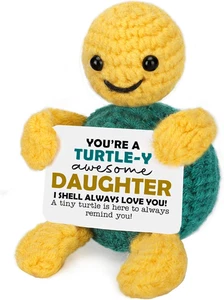 Weihnachten Tochter Geschenke von Mama Papa, Strumpf Stuffers Häkel Schildkröte Geburtstag - Bild 1 von 12
