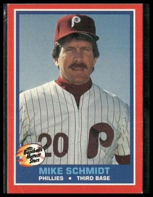1987 年 Fleer 棒球最热门明星 #35 迈克·施密特 — 第 1/2 张图片