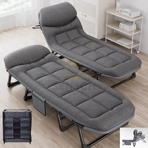 Feldbett Campingliege bis - Verstellbare Rückenlehne 5 Stufen 2 IN 1 Sonnenliege - Bild 1 von 14