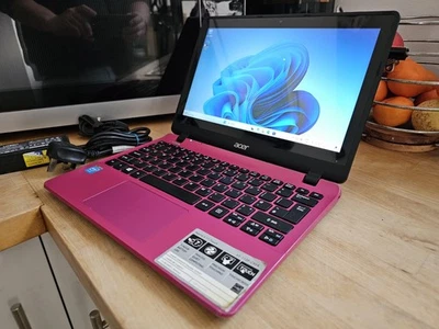 Pink Acer Aspire V3-112P Intel 240GB SSD 8GB RAM Win 11 Webcam HDMI 14.1 Laptop - Bild 1 von 4