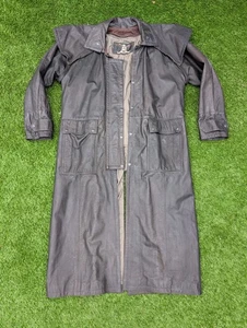 Hidepark Leather Men's Long Duster Trench Coat - Horse Stockman Brown - Size Med - Picture 1 of 12