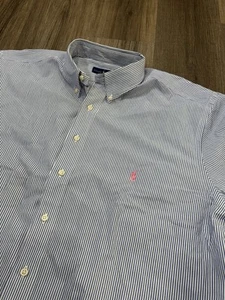 Ralph Lauren Short Sleeve Button Down Mens Size 2XLT Striped Shirt Lightweight - Picture 1 of 9
