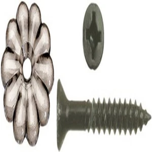 012-RTWR100 Rosetas Blancas con Tornillo, #6, Blanco, Pack de 100 - Imagen 1 de 1