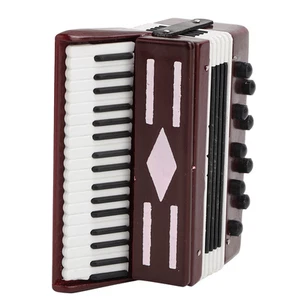 Mini Accordion Model 6CM Wooden Gift Desktop Accordion Model Miniature - Picture 1 of 8