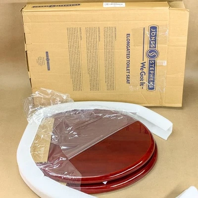 Jones Stephens C2B1E16BN Toilet Seat Luxury Mahogany Wood Piano Finish - Image 1 of 4