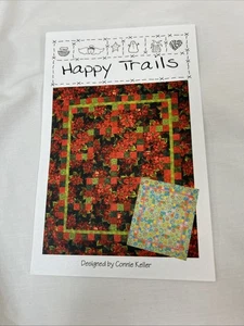 Happy Trails Quiltmuster Anleitung QC343 Quilt Country Krippe Überwurf 2 Größen - Bild 1 von 3