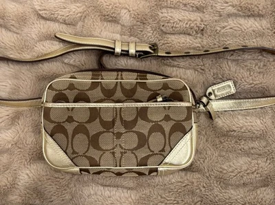 Coach Vintage Mini Leather Belt Bag Fanny Pack Crossbody Globe Tan - Image 1 of 4