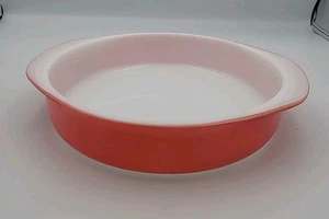 Vintage Pyrex Pink Flamingo 221 Runde Kuchenform 8 Zoll Griffe Backen USA - Bild 1 von 6