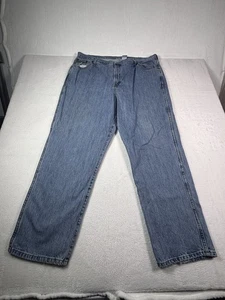 Jeans Cinch Blu Uomo 44x32 Relaxed Gamba Dritta Denim Cowboy Western Rodeo Logo - Foto 1 di 6
