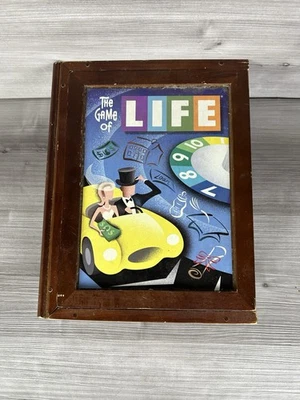 THE GAME OF LIFE Vintage Game Collection Wooden Book Shelf Milton Bradley 2007. - Image 1 of 4