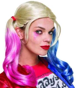 Harley Quinn Wig Suicide Squad Fancy Dress Up Halloween Adult Costume Accessory - Picture 1 of 1
