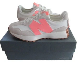 NEW BALANCE 327 GR 41,5 UK 8 US 10 WEISS BEIGE CORAL DAMEN SNEAKER NEU KARTON - Bild 1 von 6