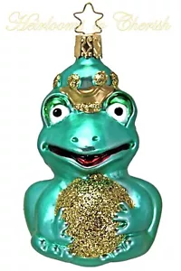 Inge Glas OWC 1156 Re rana vetro tedesco ornamento natalizio NUOVO con confezione regalo gratuita - Foto 1 di 2
