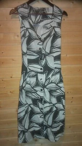 MARIMEKKO JUKKA RINTALA LINO SIN MANGAS BOTONES CORREA CINTURA 38 - Imagen 1 de 5