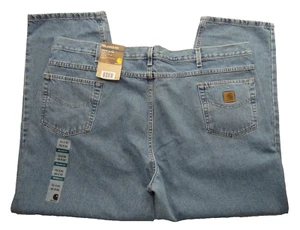 Jeans Carhartt 50x30 B17-STW relaxed fit gamba affusolata stonewash denim lavoro nuovi con etichette - Foto 1 di 15