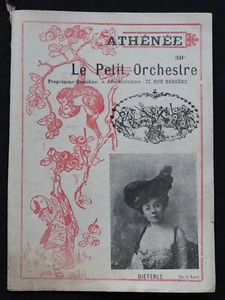 1905 Programma Teatro dell'Ateneo Cuore di passero Art Nouveau - Foto 1 di 5