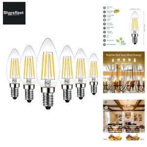 LVWIT E14 LED Warmweiß 7W, Kerzenlampe für Kronleuchter, Filament Glühbirne K... - Bild 1 von 11