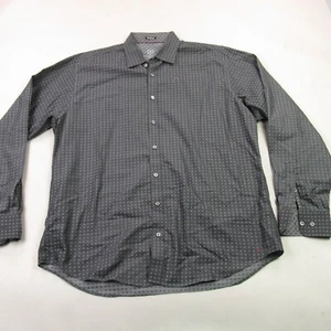Bugatchi Shirt Mens Large Long Sleeve Button Front Lightweight Checks - Picture 1 of 13