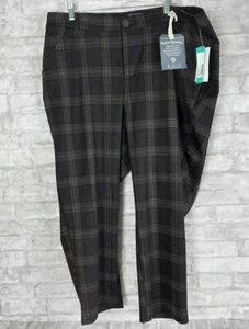 Democracy Ab Solution Trouser Pants High Rise Plaid Womens 20W Office Career - Picture 1 of 10