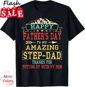 Happy Father's Day Step Dad For Daddy Step Father;s day Unisex T-Shirt - Picture 1 of 14