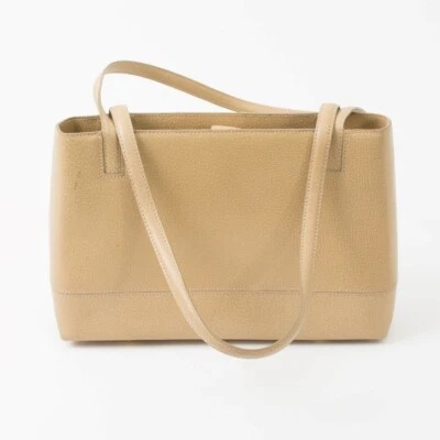 Bolso de Hombro TUSK Cuero Guijarro Tostado Genuino Cartera con Pies Grosgrain 12" Foto 1 de 4