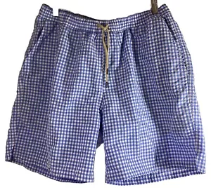 Bills Khakis Blue Gingham Check Badehose Herren Größe Large Badeanzug gefüttert - Bild 1 von 12