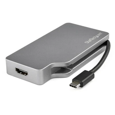 StarTech USB Type C to HDMI VGA DVI Or Mini DisplayPort Adapter - Space Gray - Image 1 of 4