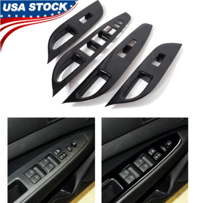 4Pcs Piano Black Interior Window Lift Switch Panel Trim For Infiniti G25 G35 G37 - Image 1 of 4