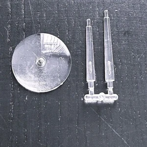 1/3/5/10 32mm Clear Flying Base + Pin Top Stem Warhammer 40k Small Round Lot - Picture 1 of 5