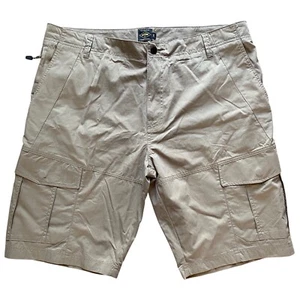 Next Premium Grade Beige 38 Zoll Reißverschlusstaschen Cargo Shorts Urlaub Sommer - Bild 1 von 10