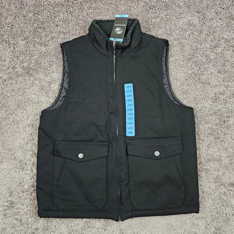 Weatherproof Men's Vest Size Large Black Workwear Products