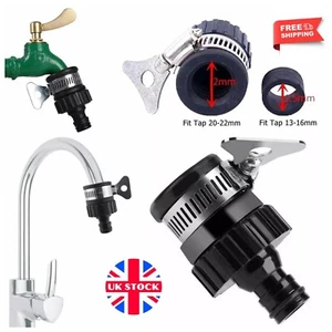 Universal Tap Connector To Garden Hose Pipe Mixer Kitchen Bath Tap Adapter UK - Picture 1 of 6