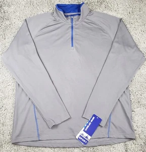 Charles River Apparel Grau/Royal 1/4 Zip Pullover Langarm Herren Gr. XL  - Bild 1 von 6
