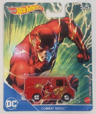 2021 Hot Wheels Premium DC Comics The Flash Combat Medic 5/5 Real Riders  - Image 1 of 3
