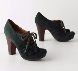 ANTHROPOLOGIE FOREST FLOWER OXFORD PUMP CHIE MIHARA SHOES LACE UP BOOT $515 38 - Picture 1 of 12