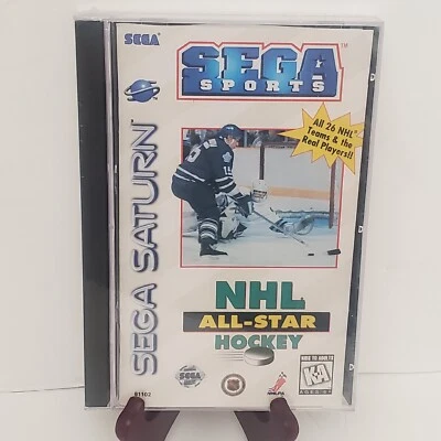 NHL All-Star Hockey Sega Saturn 1995 Factory New and Sealed Shelf Wear Crack  - Image 1 of 3