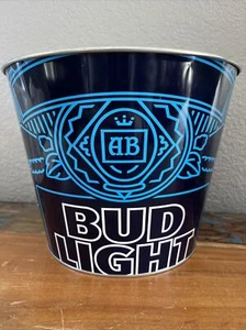 BUD LIGHT Bottle Beer Bar Ice Pail Tip Metal Bucket