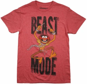 New Graphic Tee Muppets Animal Character TV Show Beast Mode T-Shirt Red XXL - Picture 1 of 1