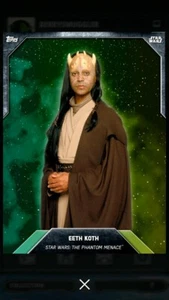 Eeth Koth 2016 Star Wars Card Trader S3 Green Gradient 1274 Digital SWCT - Picture 1 of 1