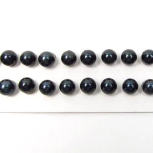 7-7.5mm AAA Grade Loose Japanese Salt Water Akoya Black Pearl 1, 5 or 10 Pairs - Picture 1 of 2