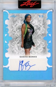 2023 Leaf Superlative Signatures Sasha Banks Platinum Encased Auto 6/6