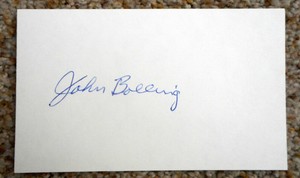 John Jack Bolling signed card - Phillies Dodgers debut 1939